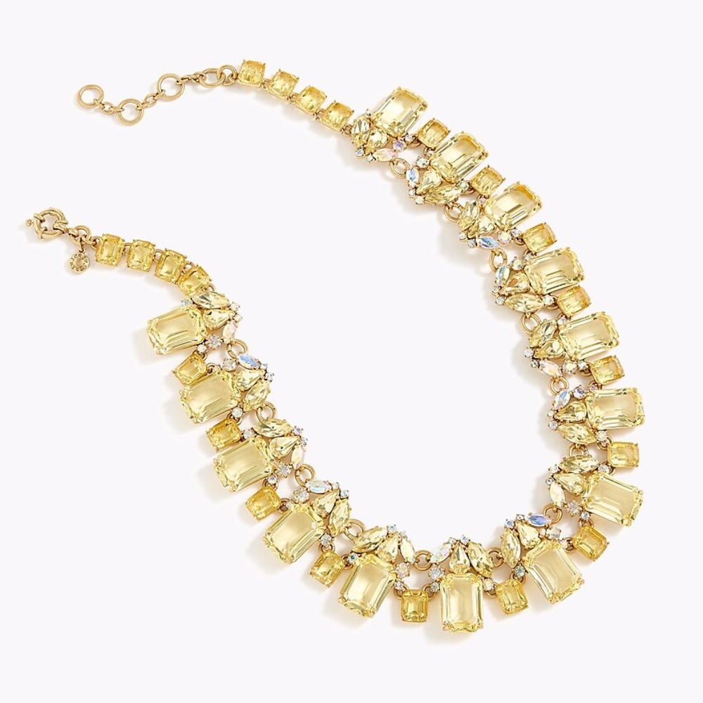 J.Crew Womens Cluster Drop Stone Necklace